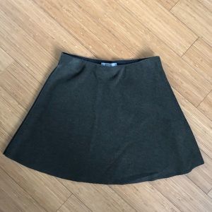 Olive green Zara a-line skirt